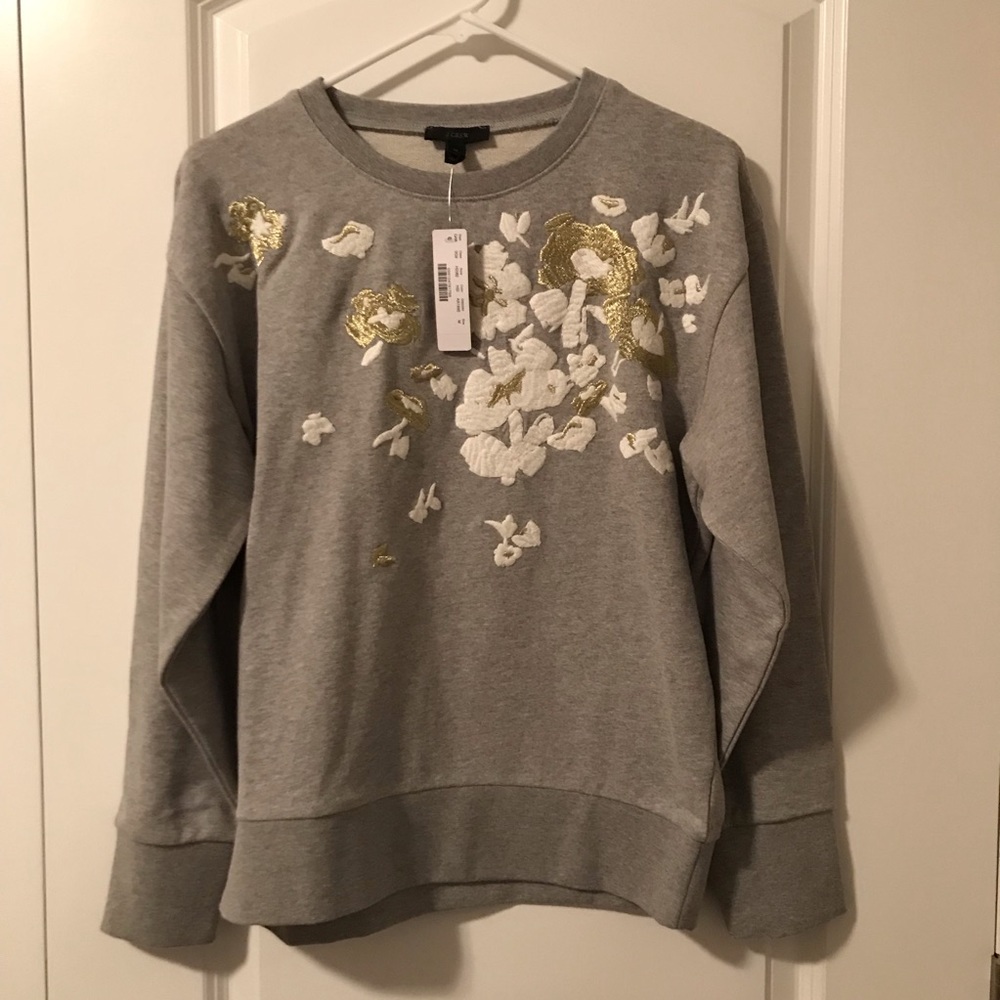 Jcrew Embroidered Sweatshirt
